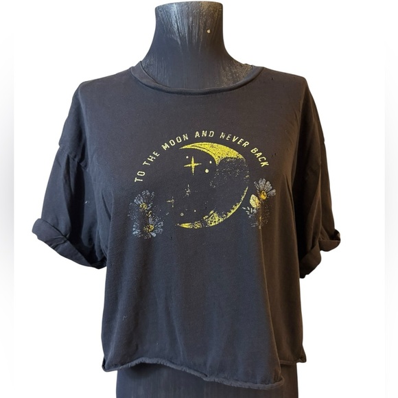 Obsessive Love Black Graphic Tee To The Moon And Back - Picture 5 of 14